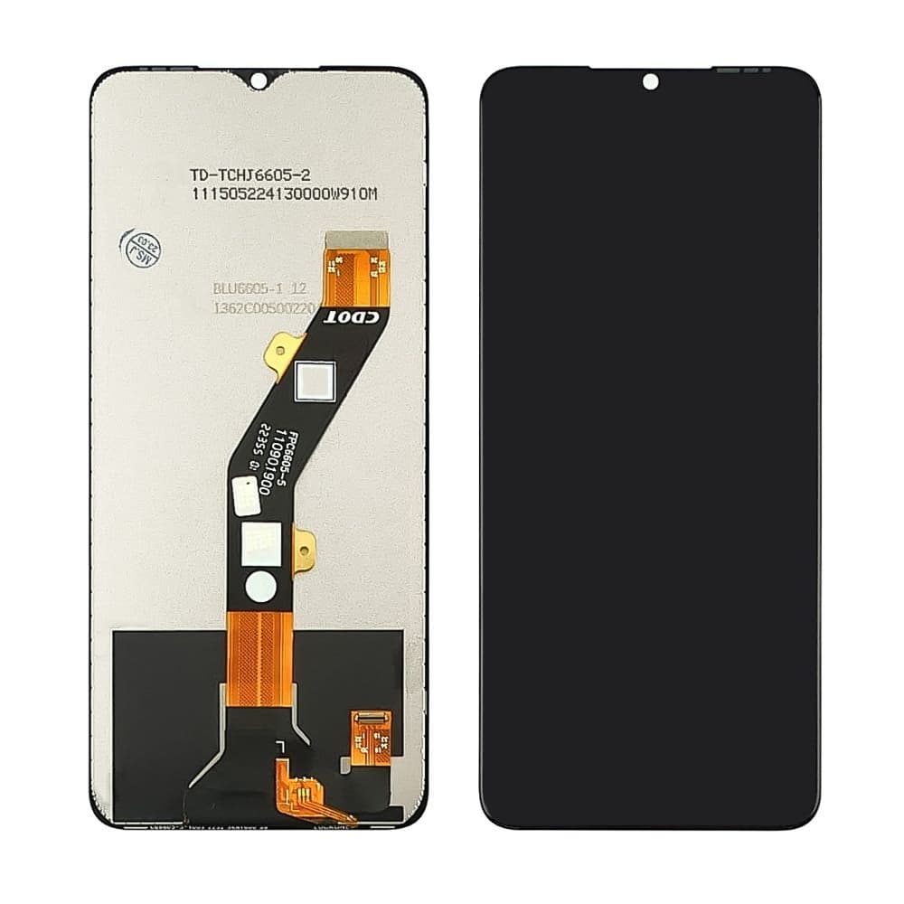 Дисплей Tecno Pop 7, BF6, Pop 7 Pro, Spark 10, KI5q, Spark Go 2023, BF7, BF7n, Infinix Smart 7, X6515, чорний | з тачскріном | High Copy | дисплейный модуль, экран