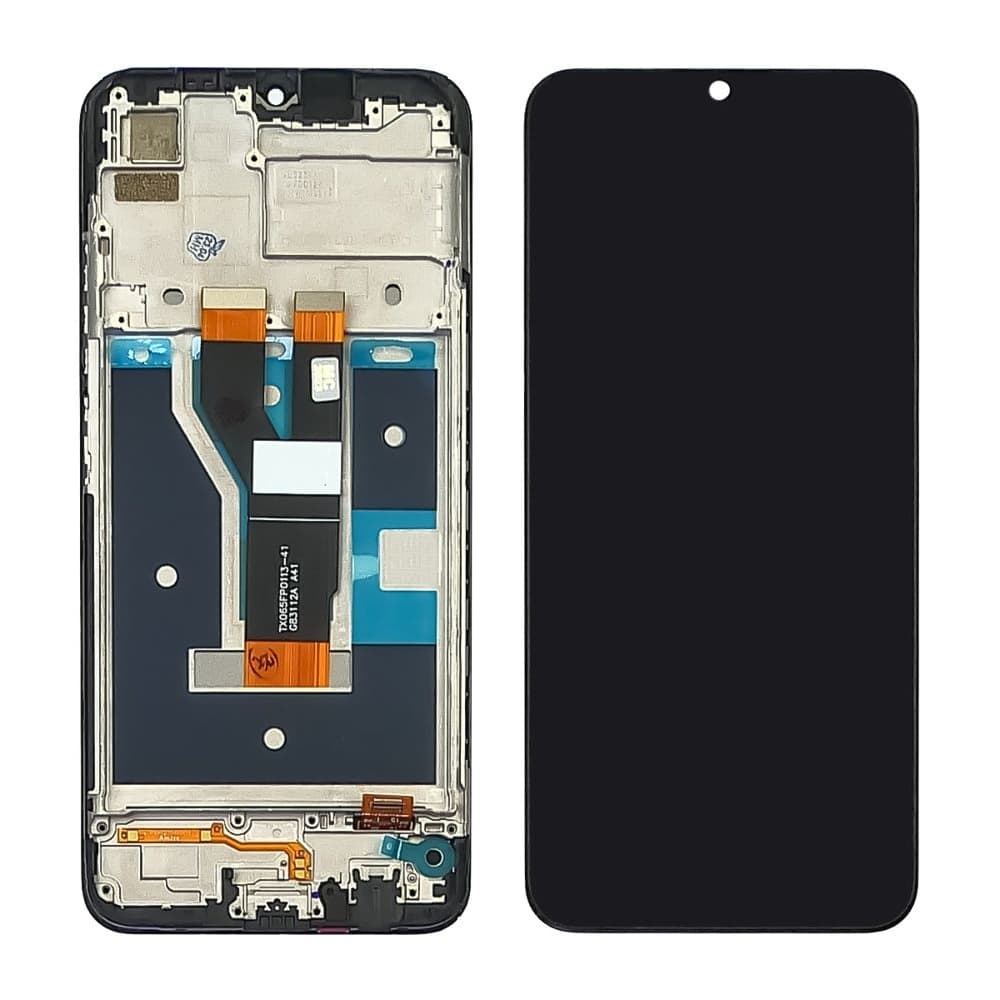 Дисплей Realme C20, RMX3061, RMX3063, C21, RMX3201, чорний | з тачскріном | в передній панелі | Original (PRC) | дисплейный модуль, экран
