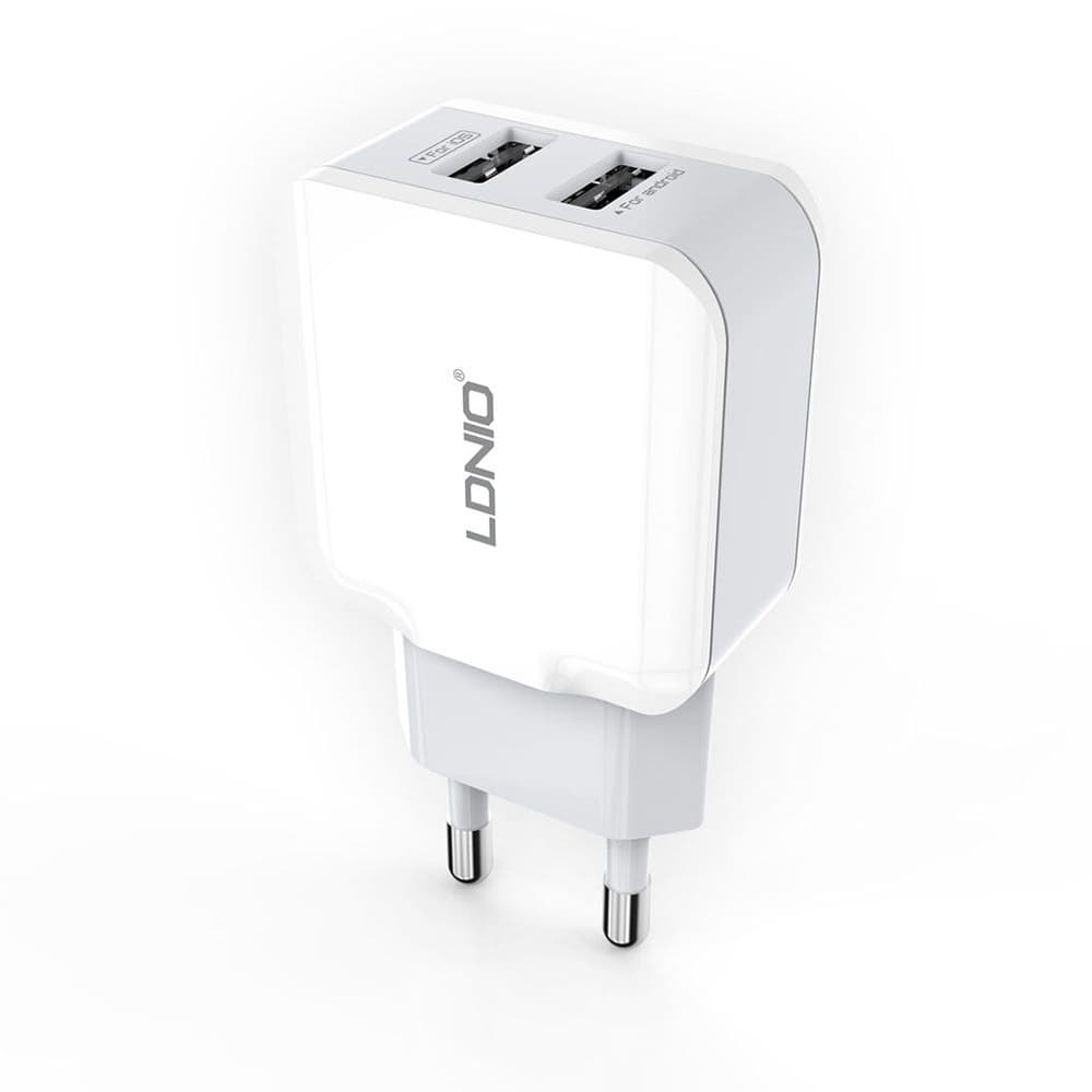 Сетевое зарядное устройство Ldnio A2202, 2 USB, белое