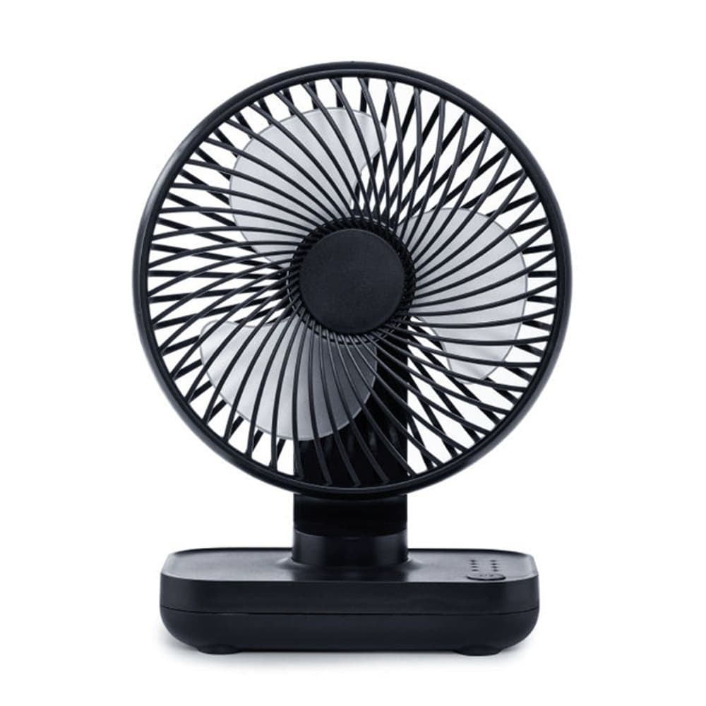 Настольный вентилятор GXQC D606, аккумуляторный, 4000 mAh, 4 скорости, чорний