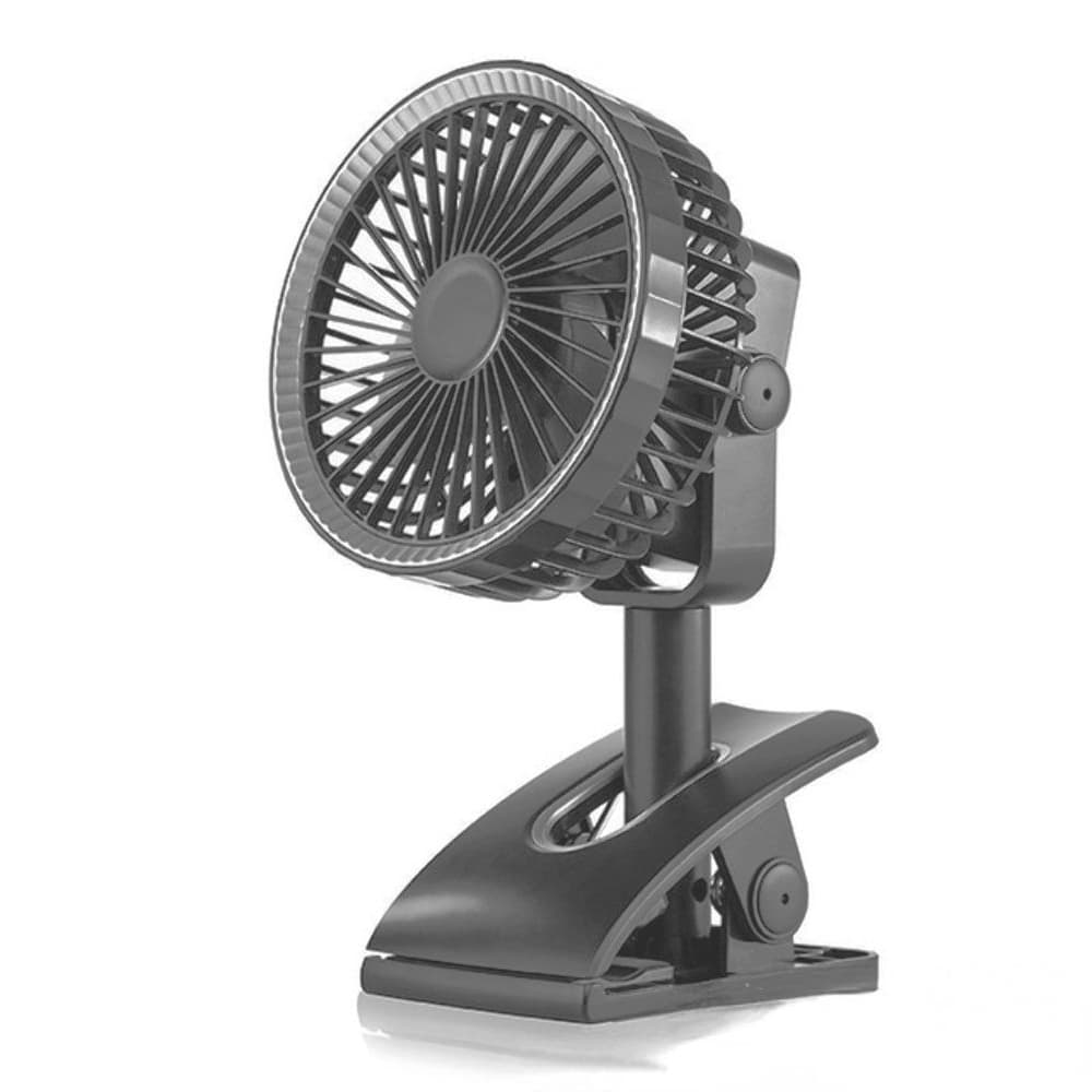 Настольный вентилятор GXQC D607, с прищепкой, сірий