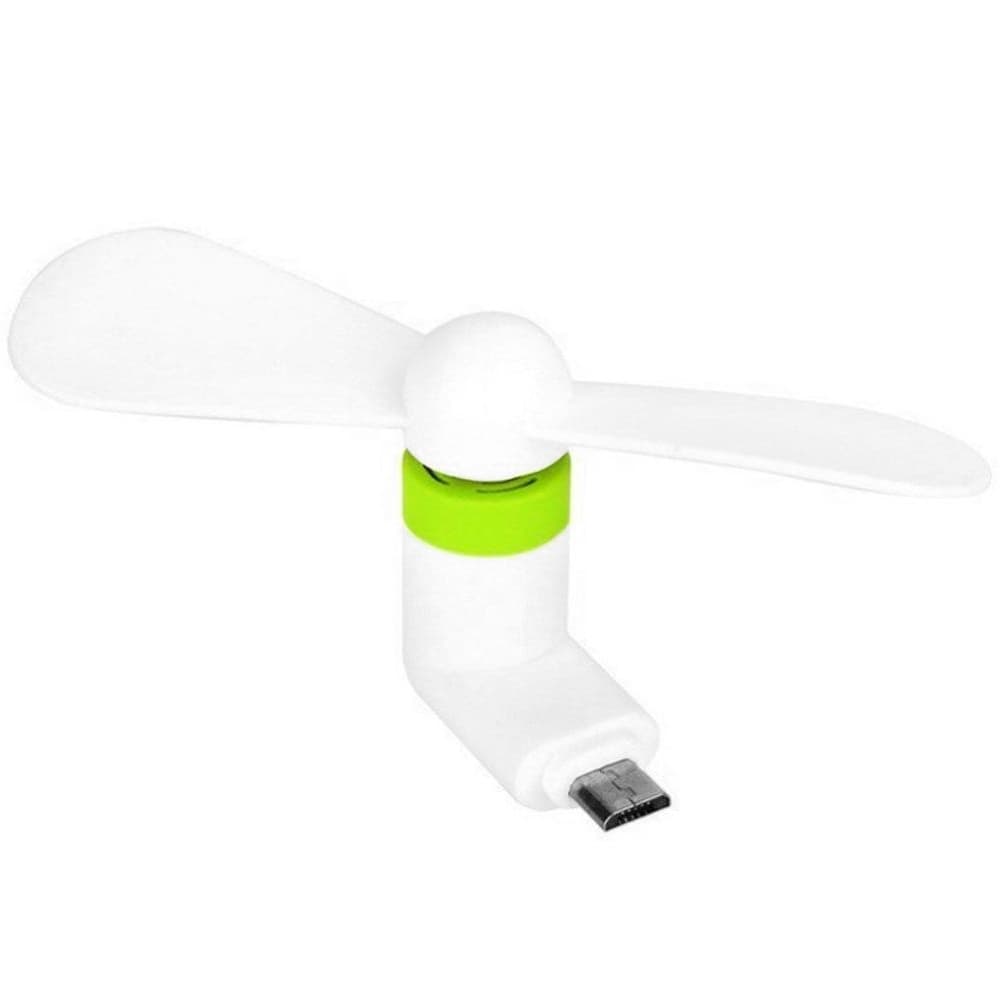 Портативный вентилятор Micro-USB, білий