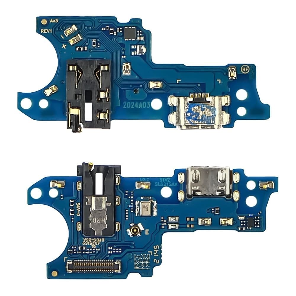 Плата зарядки Samsung SM-A035 Galaxy A03, шлейф коннектора зарядки, коннектора наушников, с микрофоном, High Copy