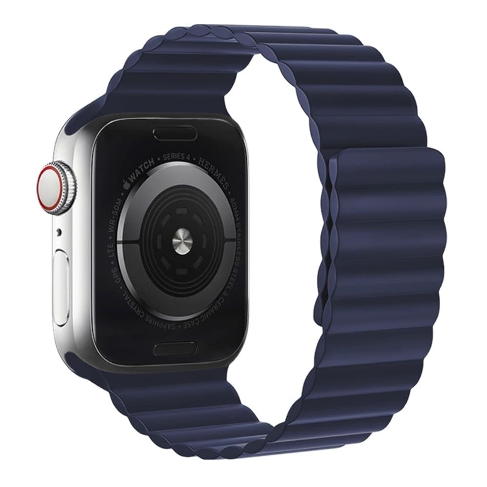 Ремінець силіконовий Hoco iWatch WA07 magnetic, 38, 40, 41 мм, dark blue | ремешок силиконовый