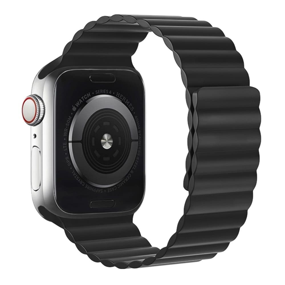Ремінець силіконовий Hoco iWatch WA07 magnetic, 42, 44, 45, 49 мм, Black | ремешок силиконовый