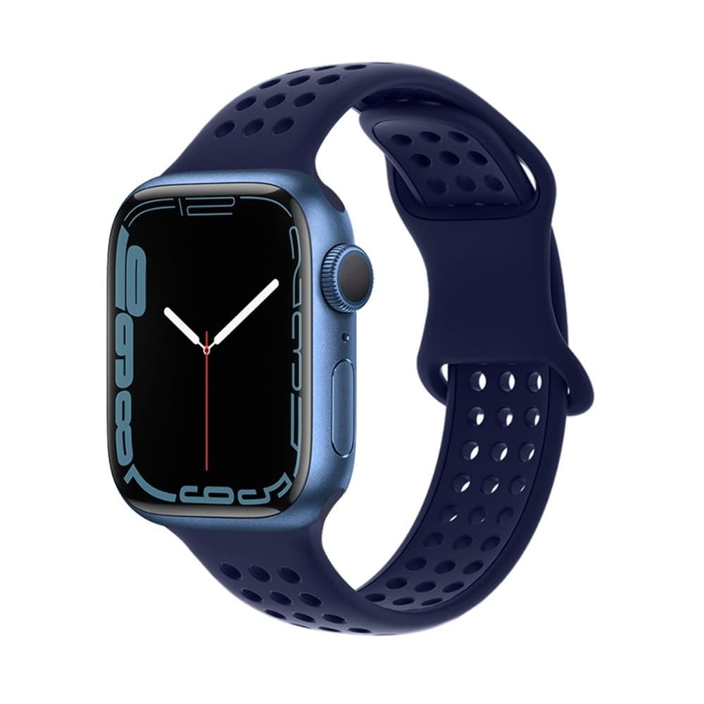 Ремінець силіконовий Hoco iWatch WA08 honeycomb, 38, 40, 41 мм, evening blue | ремешок силиконовый