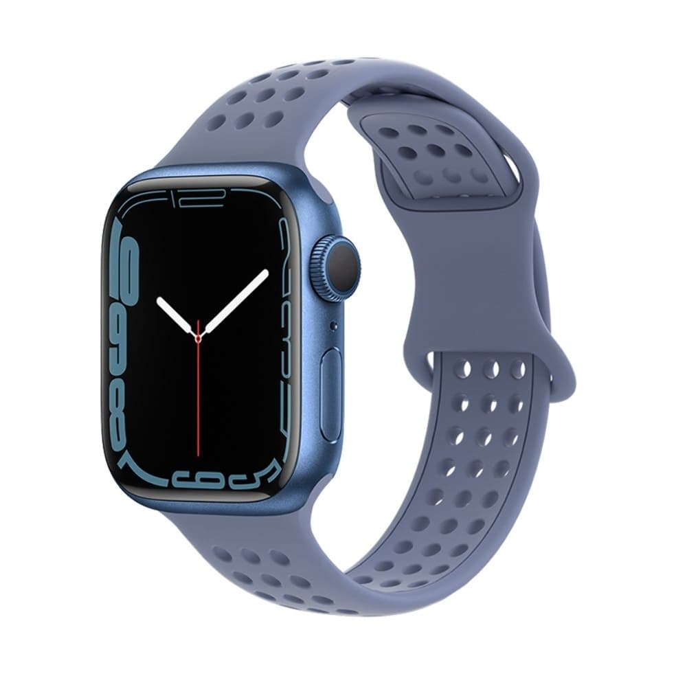 Ремінець силіконовий Hoco iWatch WA08 honeycomb, 38, 40, 41 мм, lavender grey | ремешок силиконовый