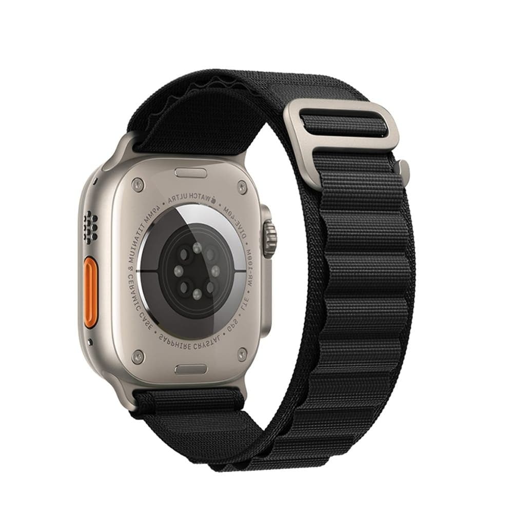 Ремешок нейлоновый Hoco iWatch WA13 alpine loop 42, 44, 45, 49 мм, чорний