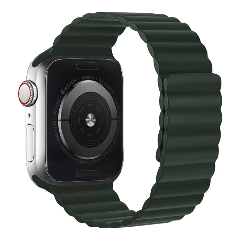 Ремінець силіконовий Hoco iWatch WA07 magnetic, 38, 40, 41 мм, Green | ремешок силиконовый