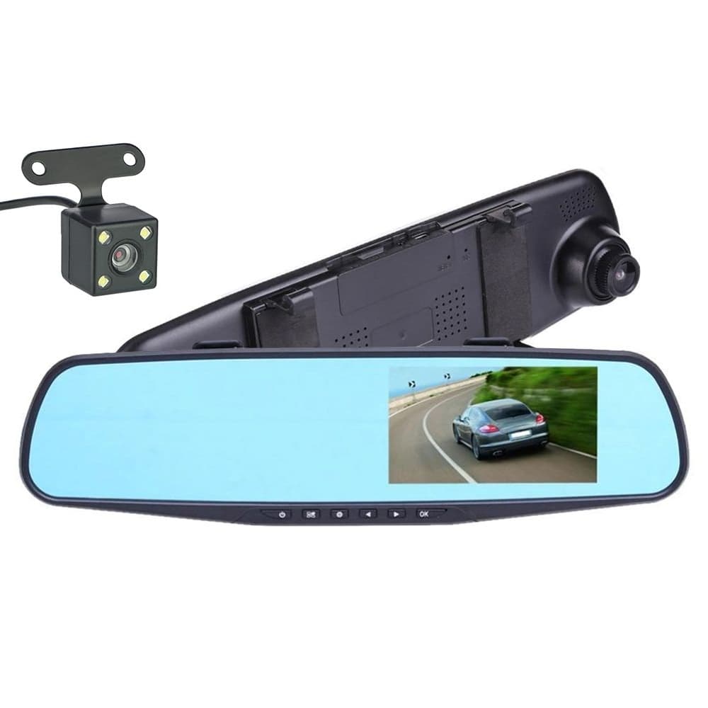 Зеркало-видеорегистратор V5 (A60) FHD 1080P, угол обзора 170 градусов, LCD 4.3