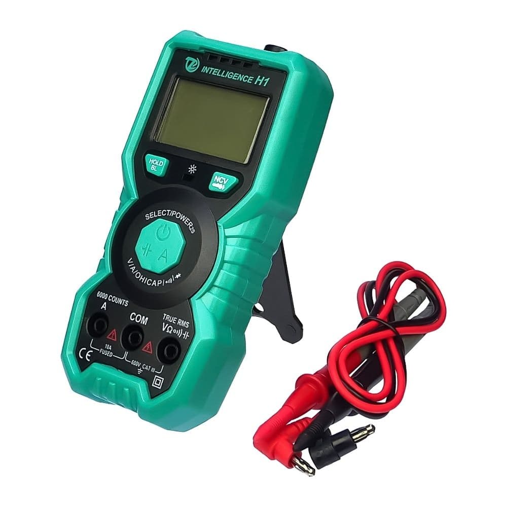 Мультиметр цифровой Intelligence H1, с автоопределением единицы и номинала измерения, с детектором скрытой проводки, с подсветкой, ток до 10А