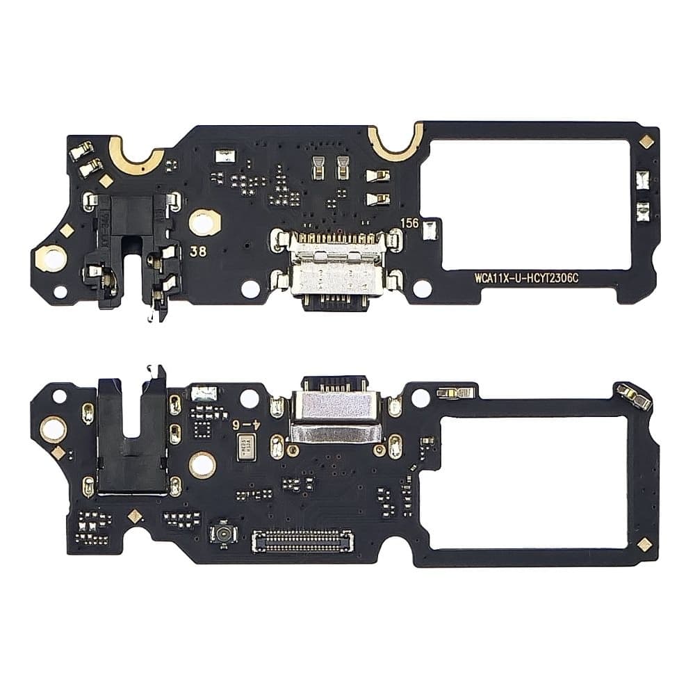 Плата зарядки Oppo A5 (2020), A9 (2020), A11, A11X, шлейф коннектора зарядки, коннектора наушников, с микрофоном, High Copy