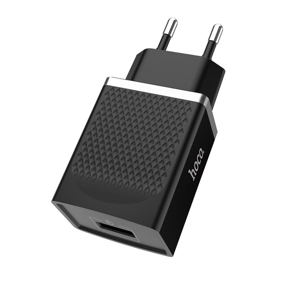 Сетевое зарядное устройство Hoco C42A, 1 USB, Quick Charge, черное