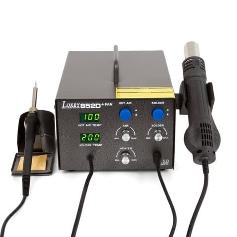 Термовоздушная паяльная станция Lukey 852D+FAN, с паяльником. | гарантия 6 мес.