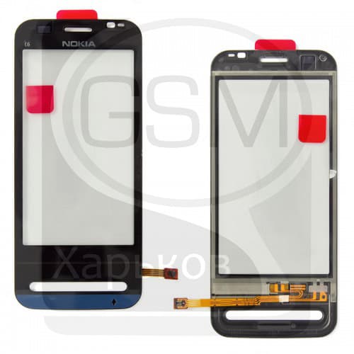 Тачскрин Nokia C6-00, чорний, синій, Original (PRC) | РОЗПРОДАЖ! | сенсорное стекло, экран