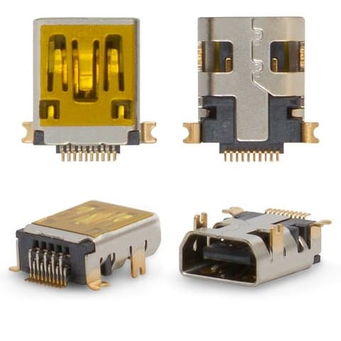 Коннектор зарядки китайских телефонов, универсальный, 10 pin, тип 1, (гнездо, разъем, слот)