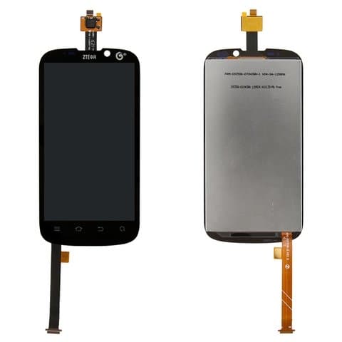 Дисплей ZTE Grand X, Grand X IN, Mimosa X, V970, чорний | з тачскріном | Original (PRC), FRM-S93506-DT043QH-1, S93506-Di043QH, FPC-S93506-2 V | дисплейный модуль, экран