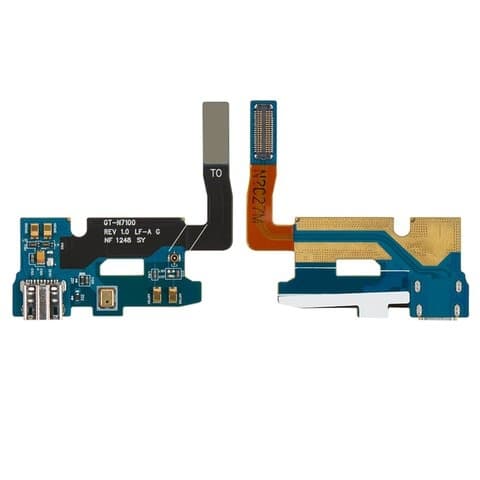 Плата зарядки Samsung GT-N7100 Galaxy Note 2, шлейф коннектора зарядки, с микрофоном, Original (PRC)
