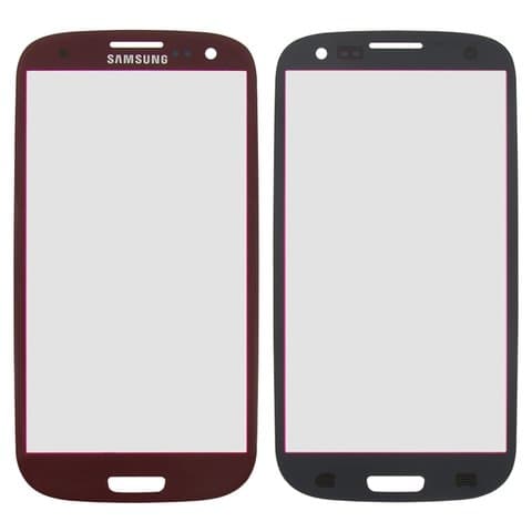 Стекло дисплея Samsung GT-i9300 Galaxy S3, GT-i9305 Galaxy S3, красное | стекло тачскрина