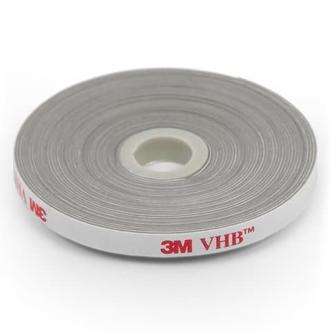 Скотч двусторонний 3M, 4646 VHB, сірий, для приклеивания аккумуляторов, дисплеев, тачскринов, 6 x 0.6 мм, рулон 5 м, оригинал