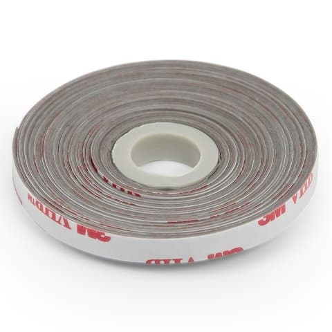 Скотч двусторонний 3M, сірий, для приклеивания сенсоров, дисплеев, 6 x 0.4 мм, рулон 5 м, оригинал, 70006707932