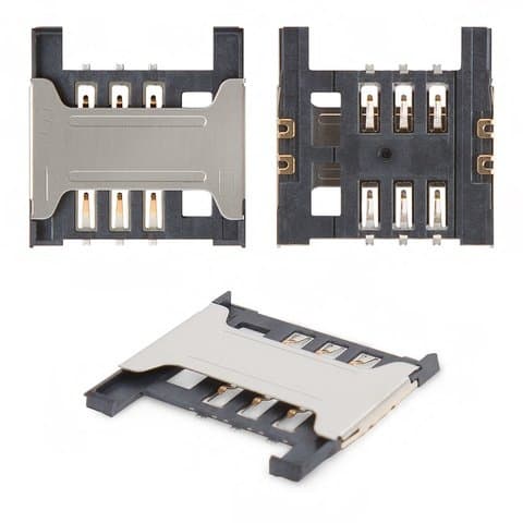 Коннектор SIM-карты для китайских телефонов, планшетов, универсальный, (гнездо, разъем, слот)