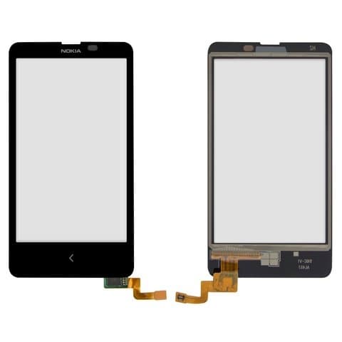 Тачскрин Nokia X Dual Sim, чорний, High Copy | сенсорное стекло, экран