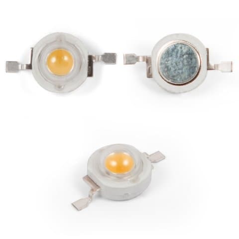 Светодиод 1 Вт (теплый, білий, 3000-3500 К, 130 лм, 3,2-3,4 В)