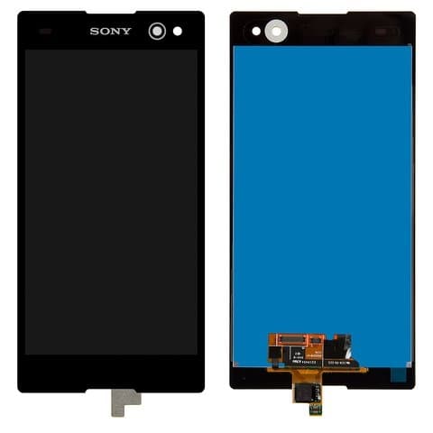 Дисплей Sony D2502 Xperia C3 Dual, D2533 Xperia C3 Dual, чорний | з тачскріном | Original (PRC) | дисплейный модуль, экран