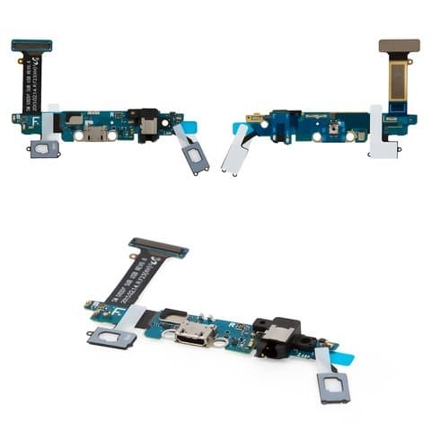 Плата зарядки Samsung SM-G920 Galaxy S6, шлейф коннектора зарядки, коннектора наушников