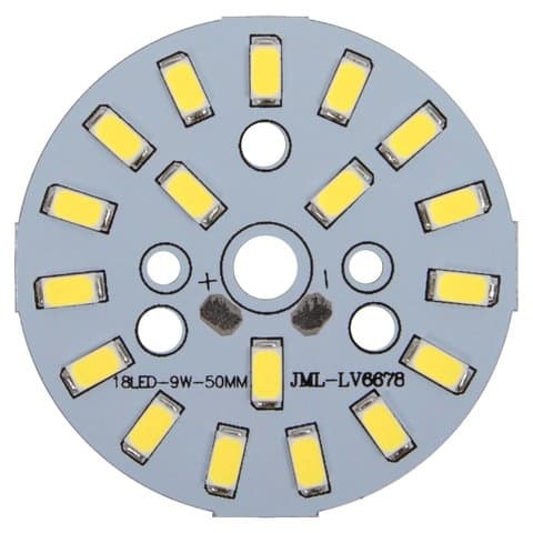 Плата со светодиодами, 9 Вт, холодный, білий, 1080 лм, 50 мм