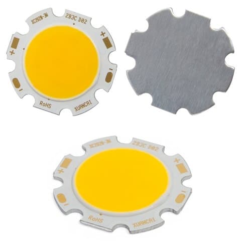 COB LED модуль 3 Вт (теплый, білий, 250 лм, 28 мм, 300 мА, 9-12 В)