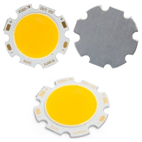 COB LED модуль 7 Вт (теплый, білий, 650 лм, 28 мм, 300 мА, 21-23 В)