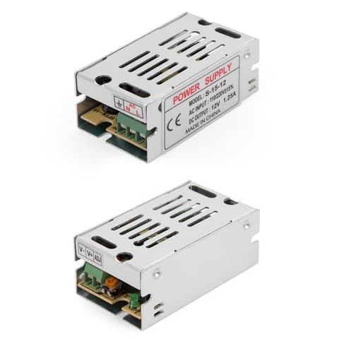 Блок питания светодиодных лент 12 В, 1,25 А (15 Вт), 110-220 В