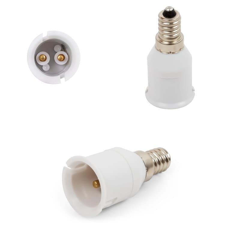 Цокольный переходник (c E14 на B22, білий)