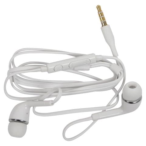Наушники, белые, TRRS 3.5 мм