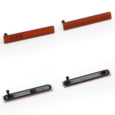 Боковая заглушка Sony D5803 Xperia Z3 Compact, D5833 Xperia Z3 Compact, красная, полный комплект, Original (PRC)