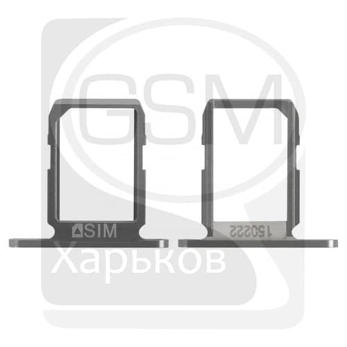 Тримач (лоток) SIM-карты Samsung SM-G920F Galaxy S6, чорний, Original (PRC) | держатель СИМ-карты
