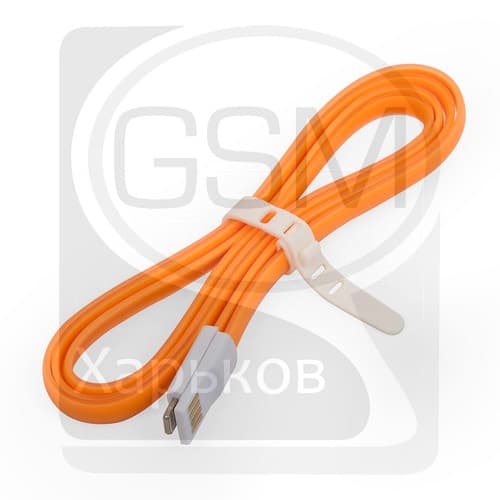 USB-кабель Apple iPhone 5, Apple iPhone 5C, Apple iPhone 5S, Apple iPhone 6, Apple iPhone 6 Plus, Apple iPhone 6S, Apple iPhone 6S Plus, Apple iPhone SE, Apple iPad 4, iPad 5 Air, iPad Air 2, iPad Mini, iPad Mini 2 Retina, iPad Mini 3 Retina, оранжевый