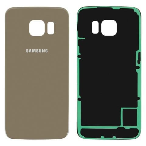 Задня кришка Samsung SM-G925 Galaxy S6 EDGE, золотиста, Original (PRC) | корпус, задняя панель аккумулятора, АКБ, батареи