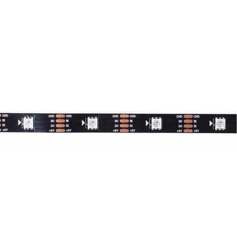 Светодиодная лента RGB SMD5050, WS2813 (черная, с управлением, IP20, 5 В, 30 диодов/м, 5 м)