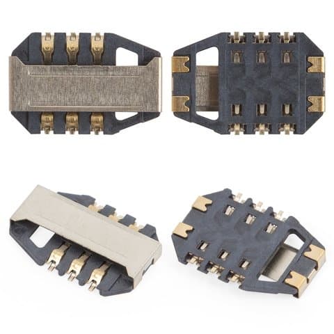 Коннектор SIM-карты Lenovo S820, китайских телефонов, универсальный, (гнездо, разъем, слот)