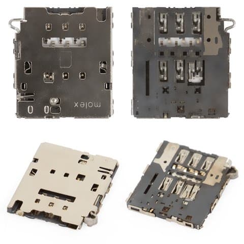 Коннектор SIM-карты Samsung SM-G925F Galaxy S6 EDGE, (гнездо, разъем, слот)