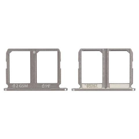 Тримач (лоток) SIM-карты Samsung SM-G920FD Galaxy S6 Duos, чорний, Original (PRC) | держатель СИМ-карты