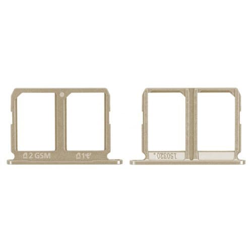 Тримач (лоток) SIM-карты Samsung SM-G920FD Galaxy S6 Duos, золотистий, Original (PRC) | держатель СИМ-карты