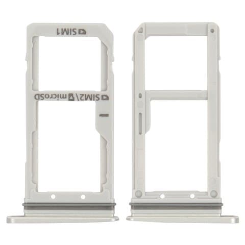Тримач (лоток) SIM-карты Samsung SM-G935FD Galaxy S7 EDGE Duos, білий, High Copy | держатель СИМ-карты