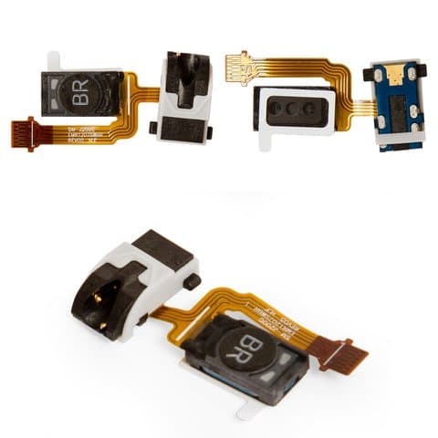 Динамік Samsung SM-J200 Galaxy J2, спікер, розмовний навушник, верхній динамік, з шлейфом, с конектором наушников | динамик