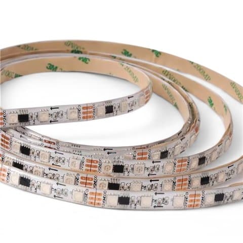 Светодиодная лента RGB SMD5050, WS2811 (белая, c управлением, IP65, 12 В, 30 диодов/м, 5 м)
