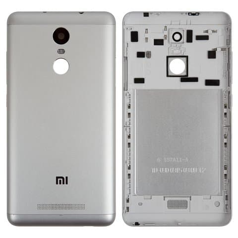 Задня кришка Xiaomi Redmi Note 3 Pro, 2015116, 2015161, срібляста, с боковыми кнопками, Original (PRC) | РОЗПРОДАЖ!, Original (PRC) | корпус, задняя панель аккумулятора, АКБ, батареи