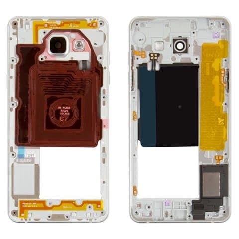 Средняя часть корпуса Samsung SM-A5100 Galaxy A5 (2016), SM-A510FD Galaxy A5 (2016), белая, 2Sim+1MMC (dedicated slot), Original (PRC), (сердцевина, основа, станина, середина)